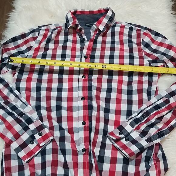 London Fog Men's Checkered Casual Button Down Shirt - Picture 6 of 8